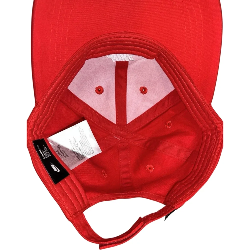 Nike Club Cap Classic Baseball Hat Child 4/7 Kids University Red Adjustable New